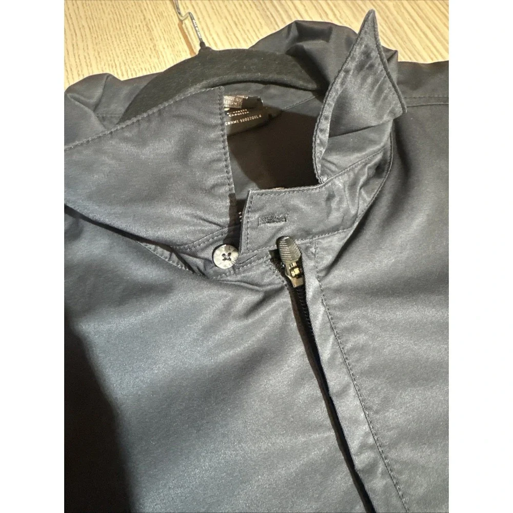 VTG Nike Golf Jacket XL Black Full Zip Y2K Windbreaker Shield Crest Embroidered